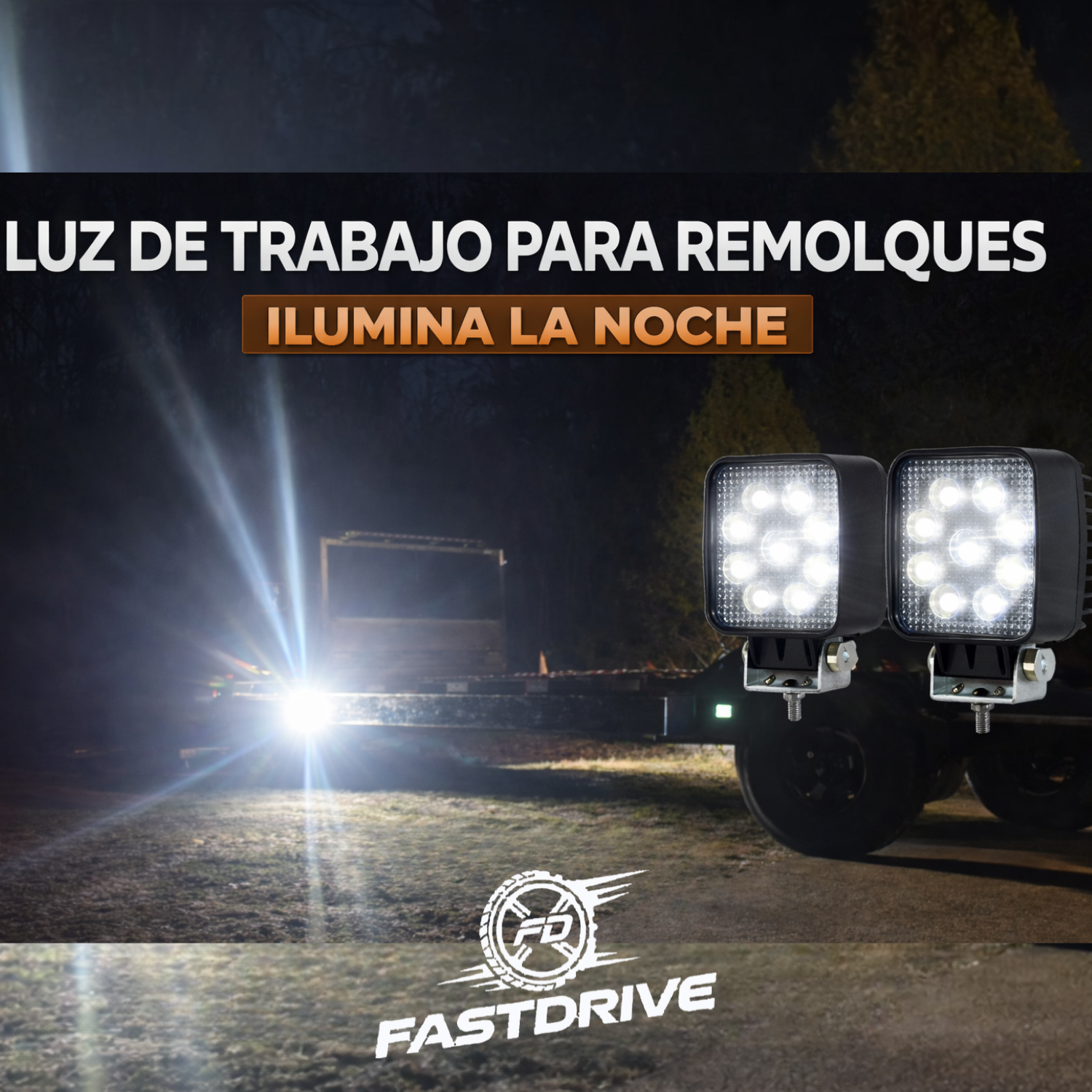 Par De Faros Led Auxiliares 100% Aluminio Disipador Grueso