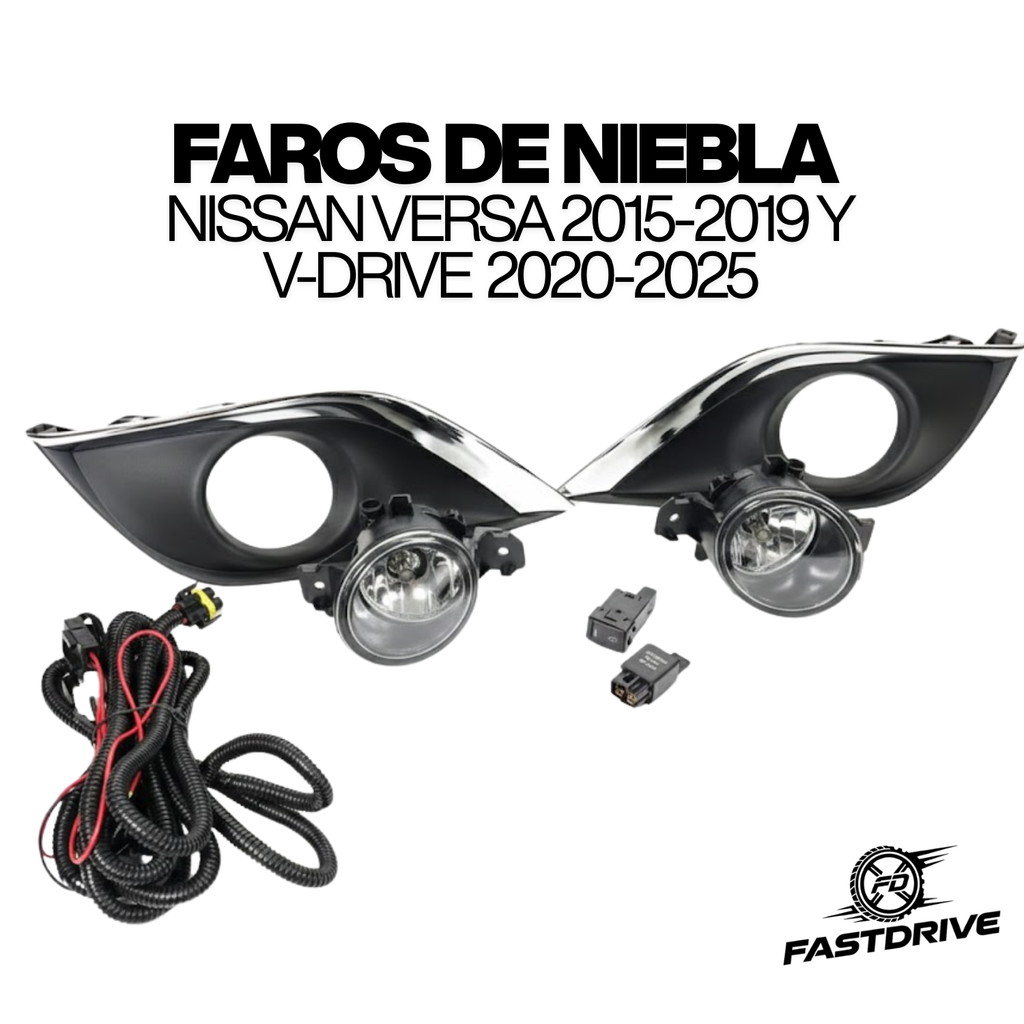 Kit de Faros Niebla Versa 2015 A 2019 V-drive 2020 A 2025