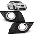 Par de Rejillas Cromadas para Fascia con Hoyo Nissan Sentra 2016–2019