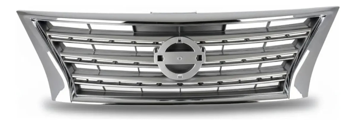 Parrilla Nissan Sentra 2013 A 2016 Plateada Con Filo Cromado