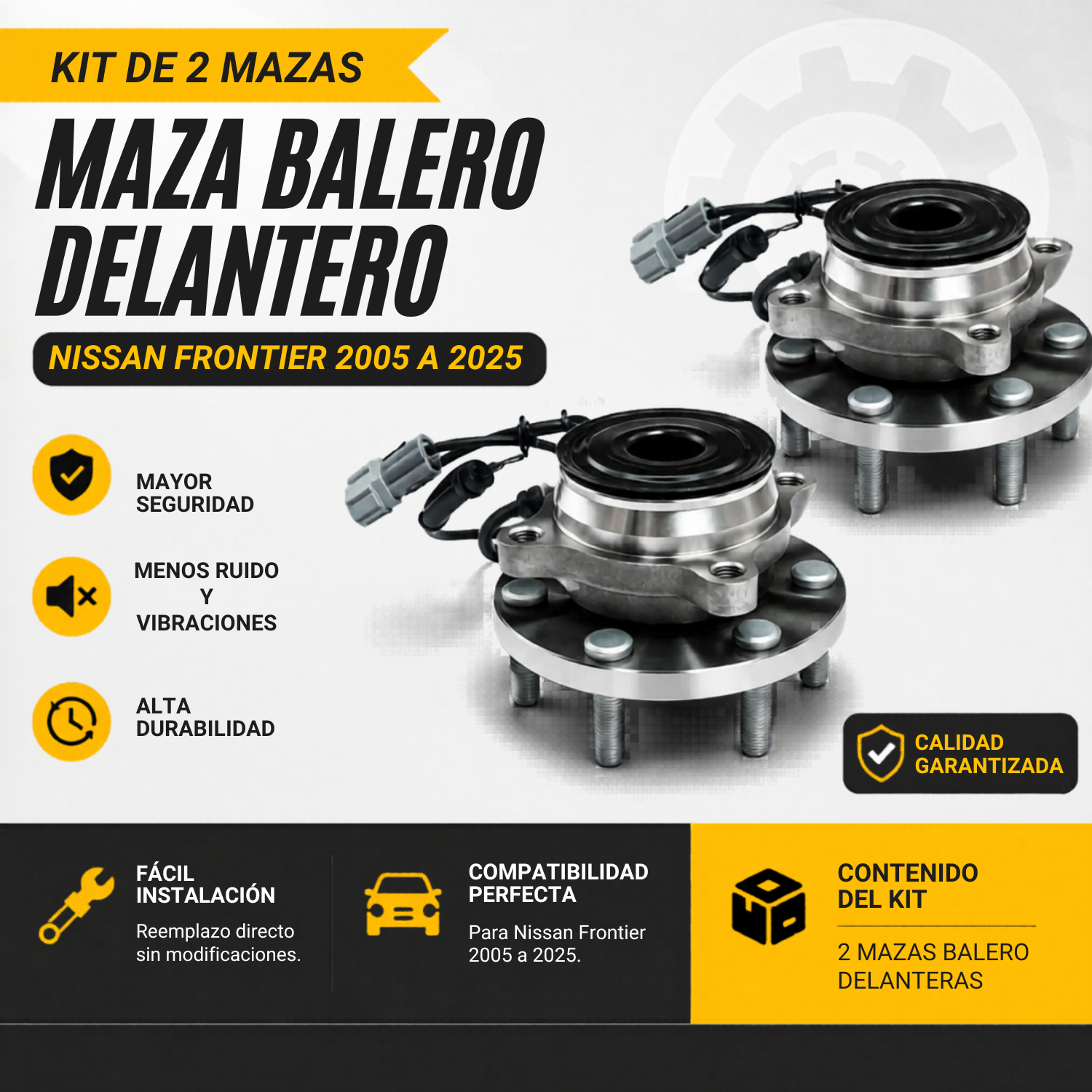 Kit 2 Mazas Balero Delantera Nissan Frontier 2005 A 2025