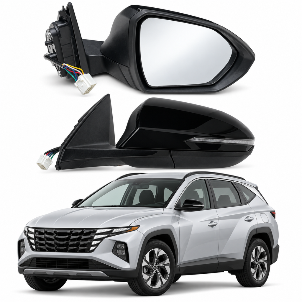 Par de Espejos Laterales Eléctricos para Hyundai Tucson 2022 a 2025, 8 Pines