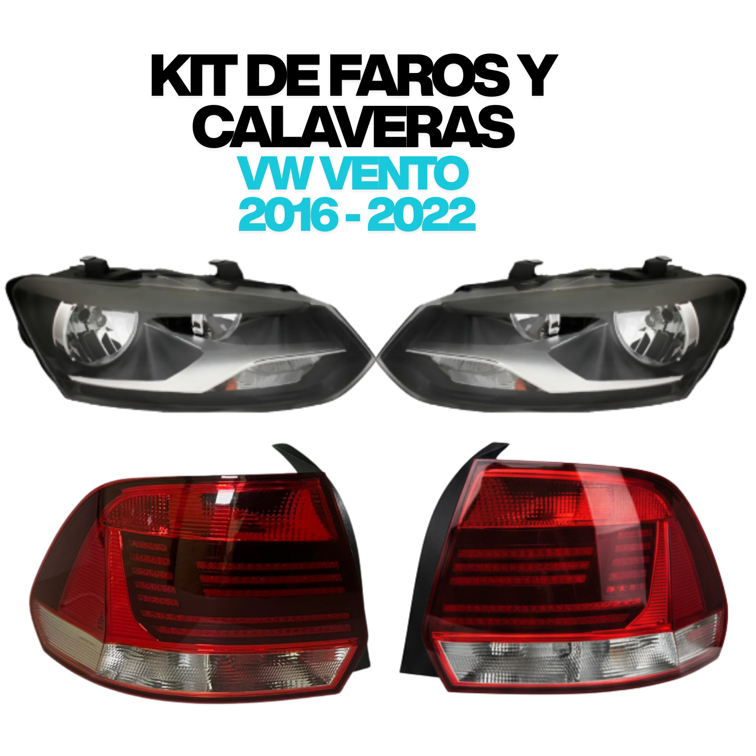 Kit De Faros Y Calaveras Para Vento 2016 A 2022 Con Motor