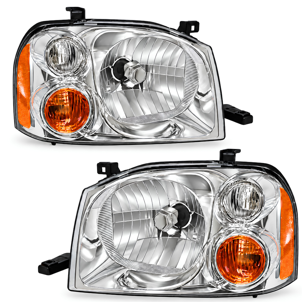 Par de Faros Cromados para Nissan D22 NP300 2008-2015
