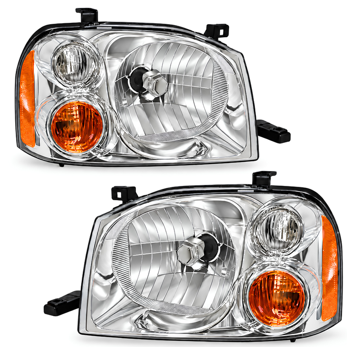 Par de Faros Cromados para Nissan D22 NP300 2008-2015