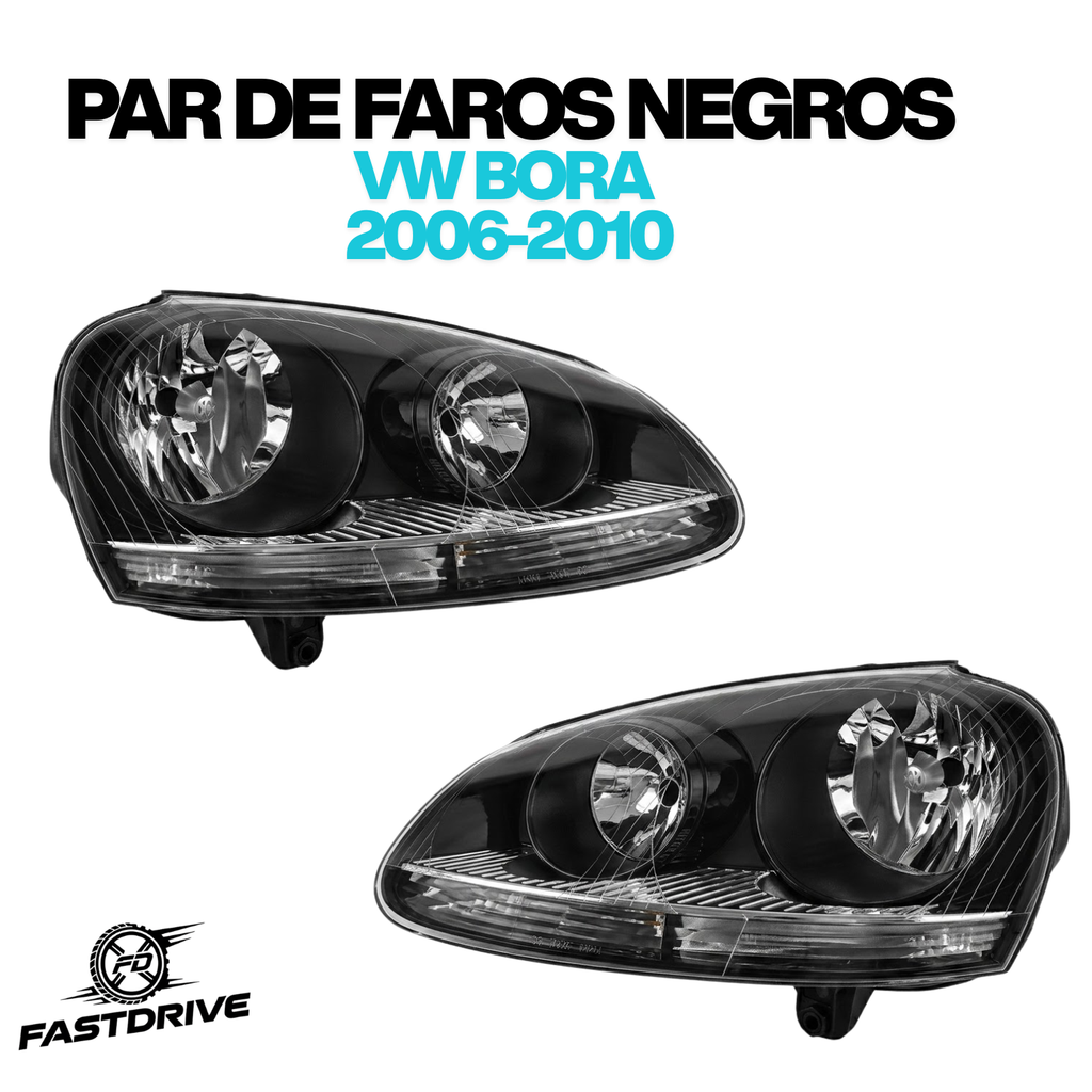 Par De Faros Negros Para Bora 2006 A 2010 Fastdrive
