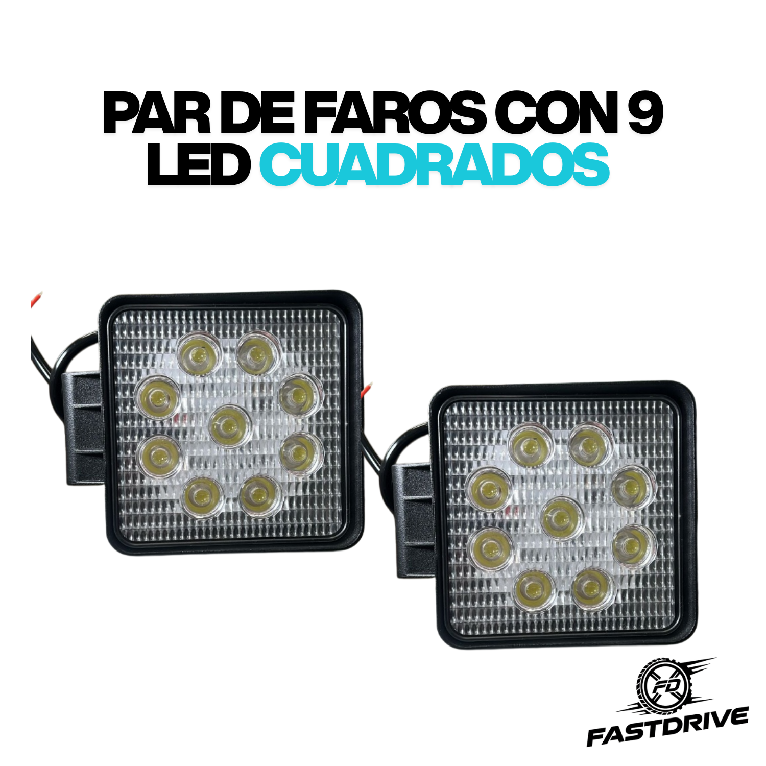 Par De Faros Led Auxiliares 100% Aluminio Disipador Grueso
