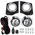 Kit de Faros de Niebla con Rejillas y Aro Cromado para Mitsubishi L200 2016 a 2019