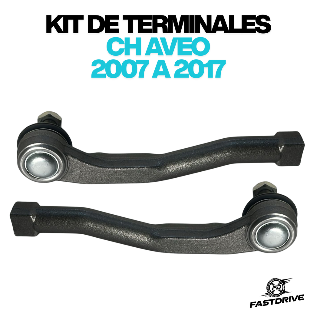 Par de Terminales de Dirección para Aveo 2007 a 2017 1.6 L Izquierda y Derecha