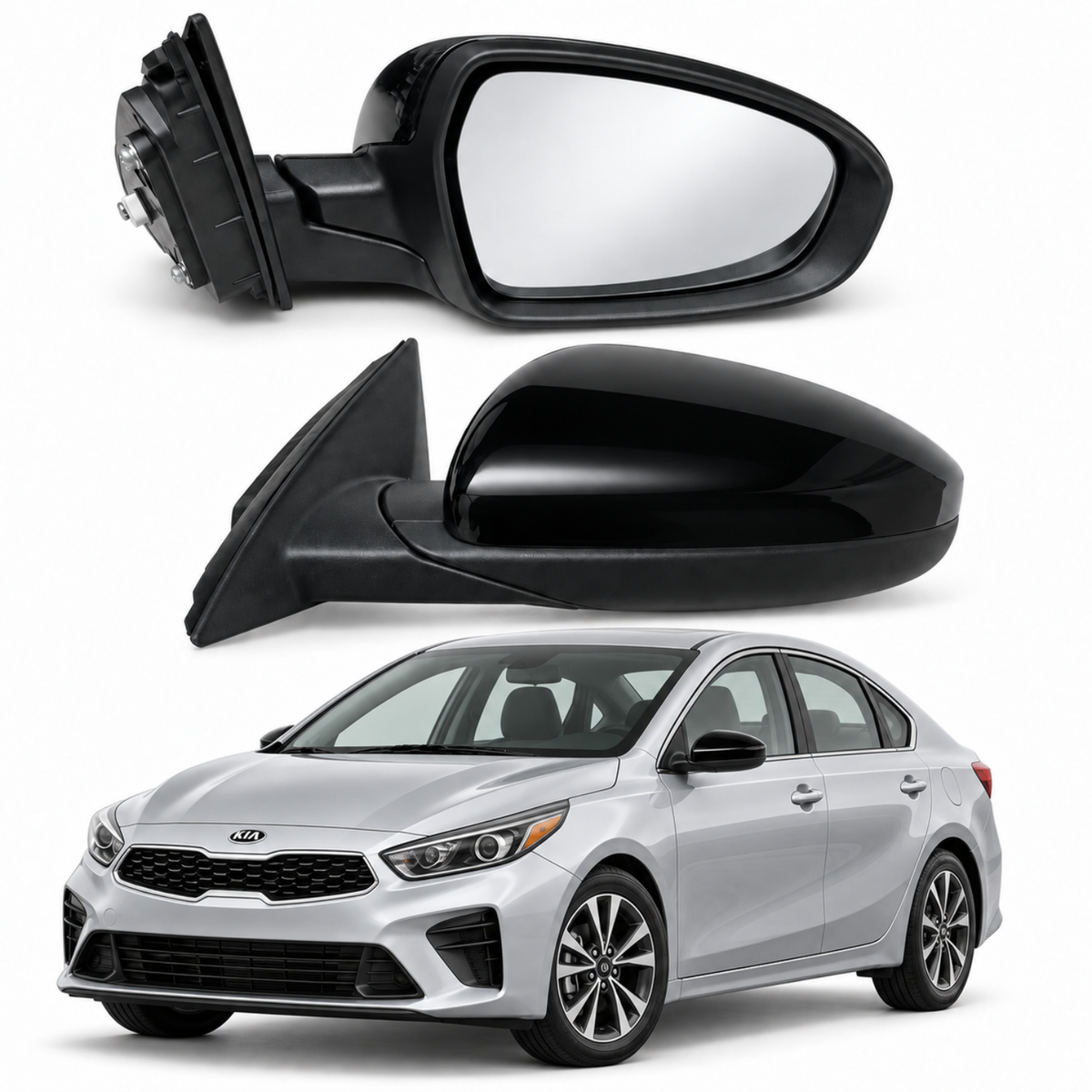 Par de Espejos Eléctricos para Kia Forte 2019 a 2024 de 3 Pines