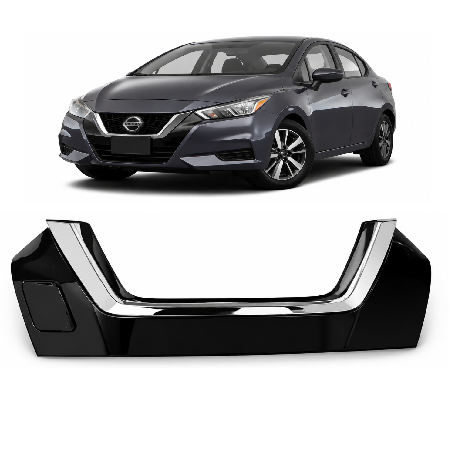 Moldura Frontal de Parrilla con Tapa para Nissan Versa 2020–2022