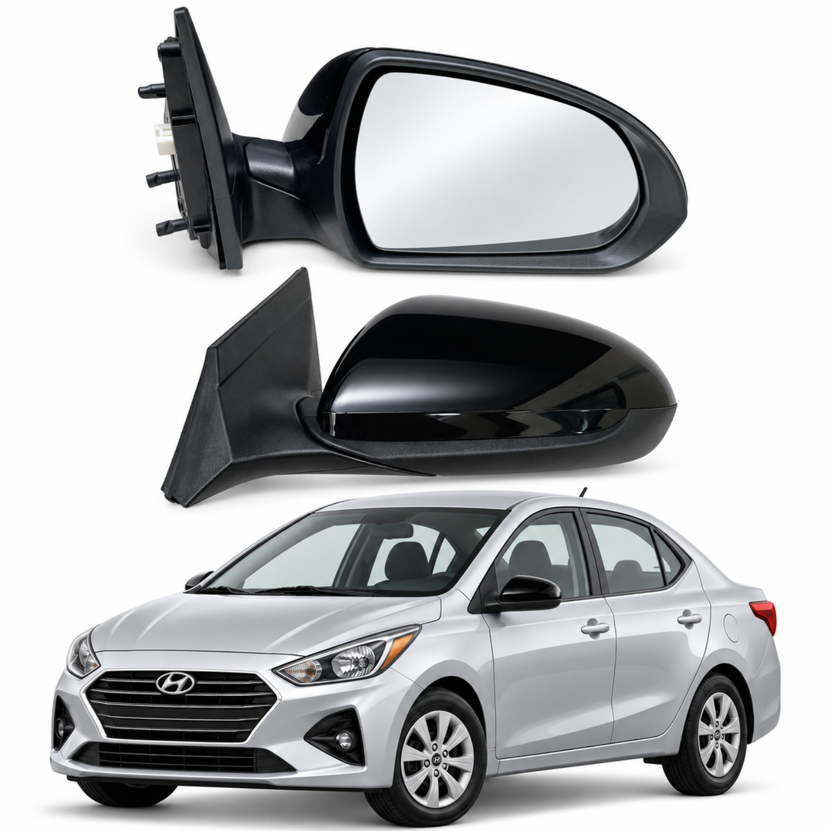 Par de Espejos Laterales Eléctricos para Hyundai Accent 2018 a 2022