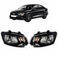 Par de Faros con Motor para Vento 2014 a 2015 Fondo Negro