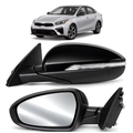 Par de Espejos Eléctricos con Direccional para Kia Forte 2019 a 2024 de 8 Pines