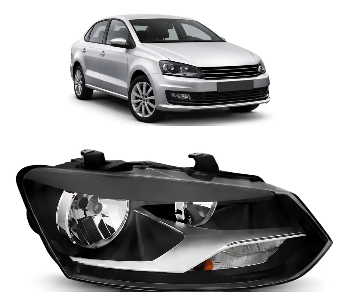 Faro Delantero Derecho Pasajero Vw Vento Con Motor 2016 2022