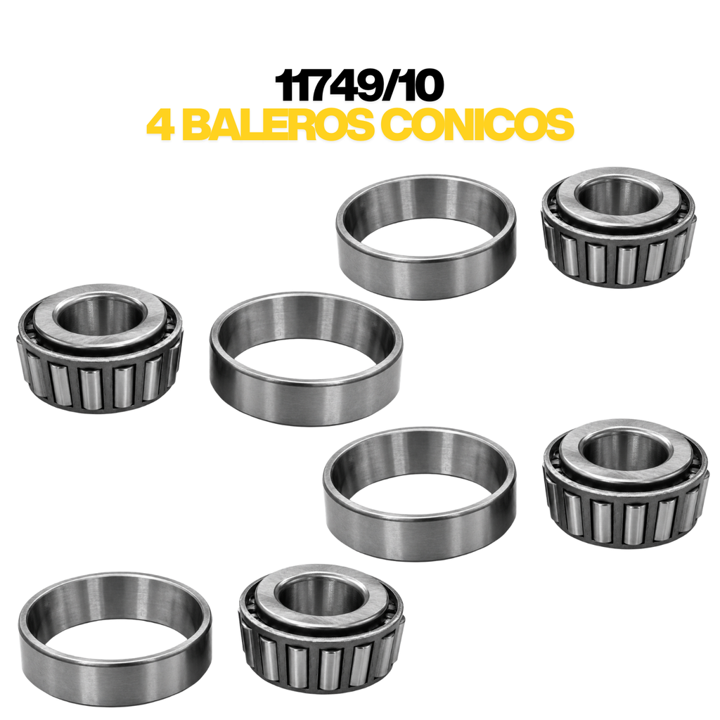 Kit 4 Baleros Conicos Set-1 11749/10 17.46x39.87x13.8mm