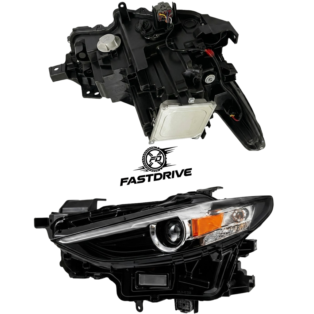 Par De Faros Mazda 3 2019 A 2025 Negro C/led C/lupa Ambar