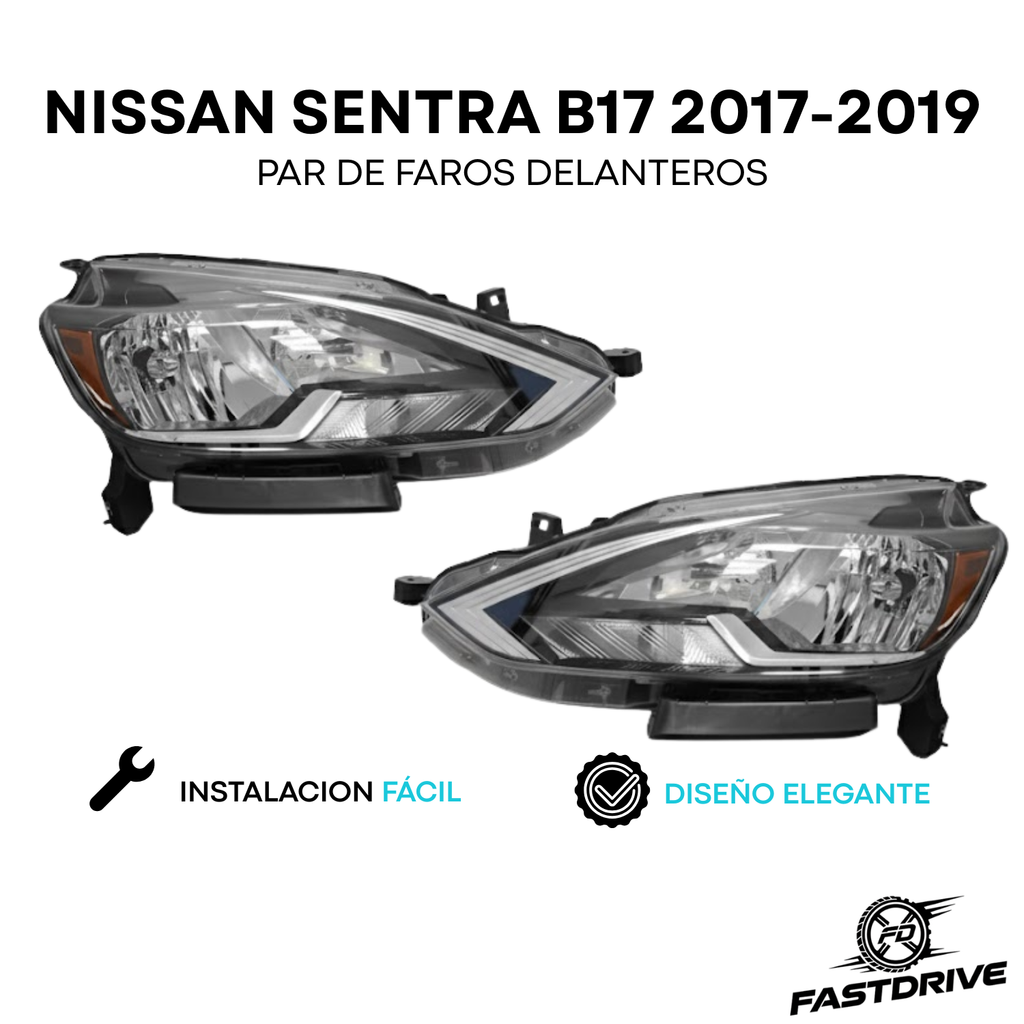Par De Faros Nissan Sentra B-17 2017 A 2019 Fastdrive