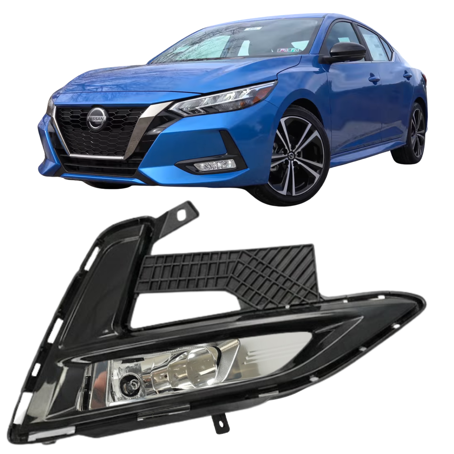 Kit de Faros Niebla Nissan Sentra 2021 A 2025 Con Focos Y Arnes