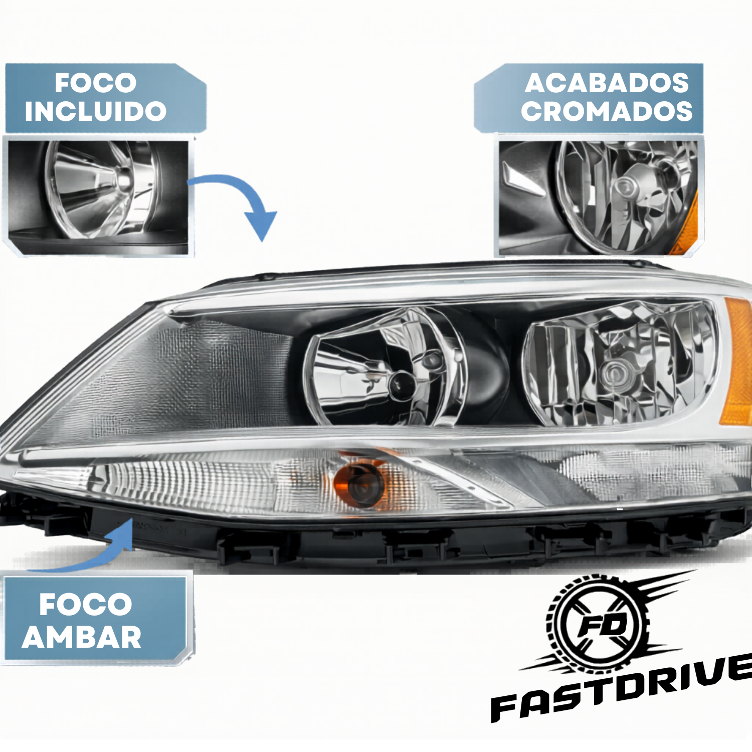 Par De Faros Jetta Bicentenario Mk6 A6 2010 A 2018 Fastdrive