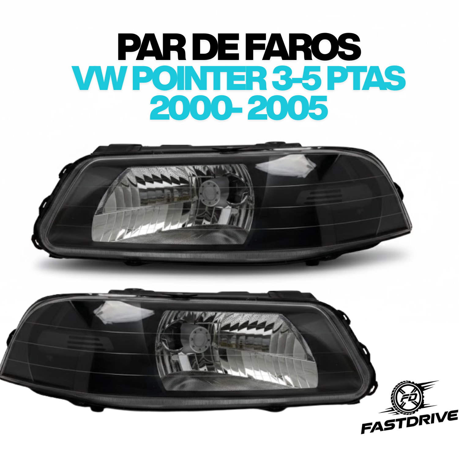 Par Faros Pointer 2000 A 2005 Fondo Negro Con foco Fastdrive