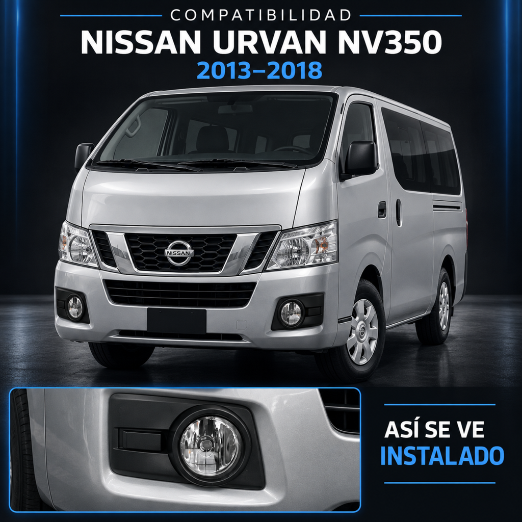 Kit de Faros de Niebla Tipo Original para Nissan Urvan NV350 2013 a 2018