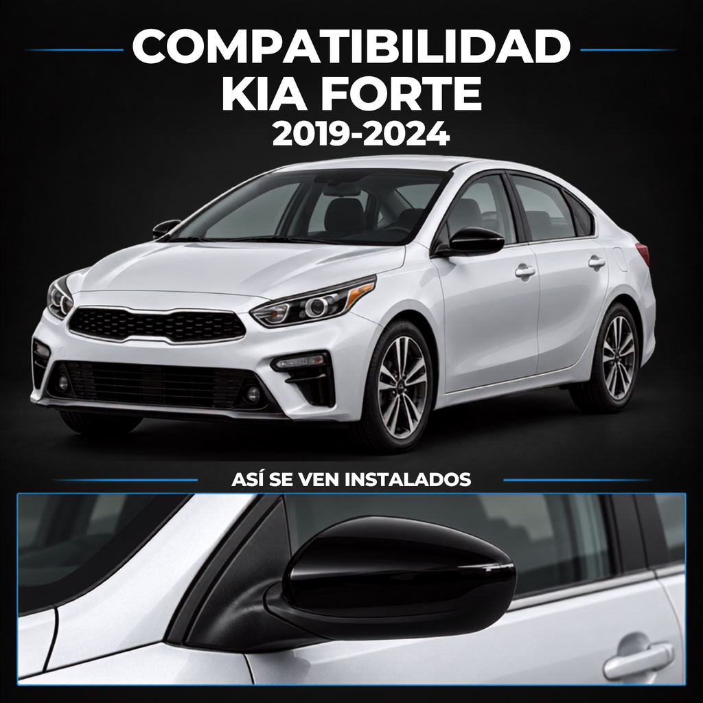 Par de Espejos Eléctricos para Kia Forte 2019 a 2024 de 3 Pines