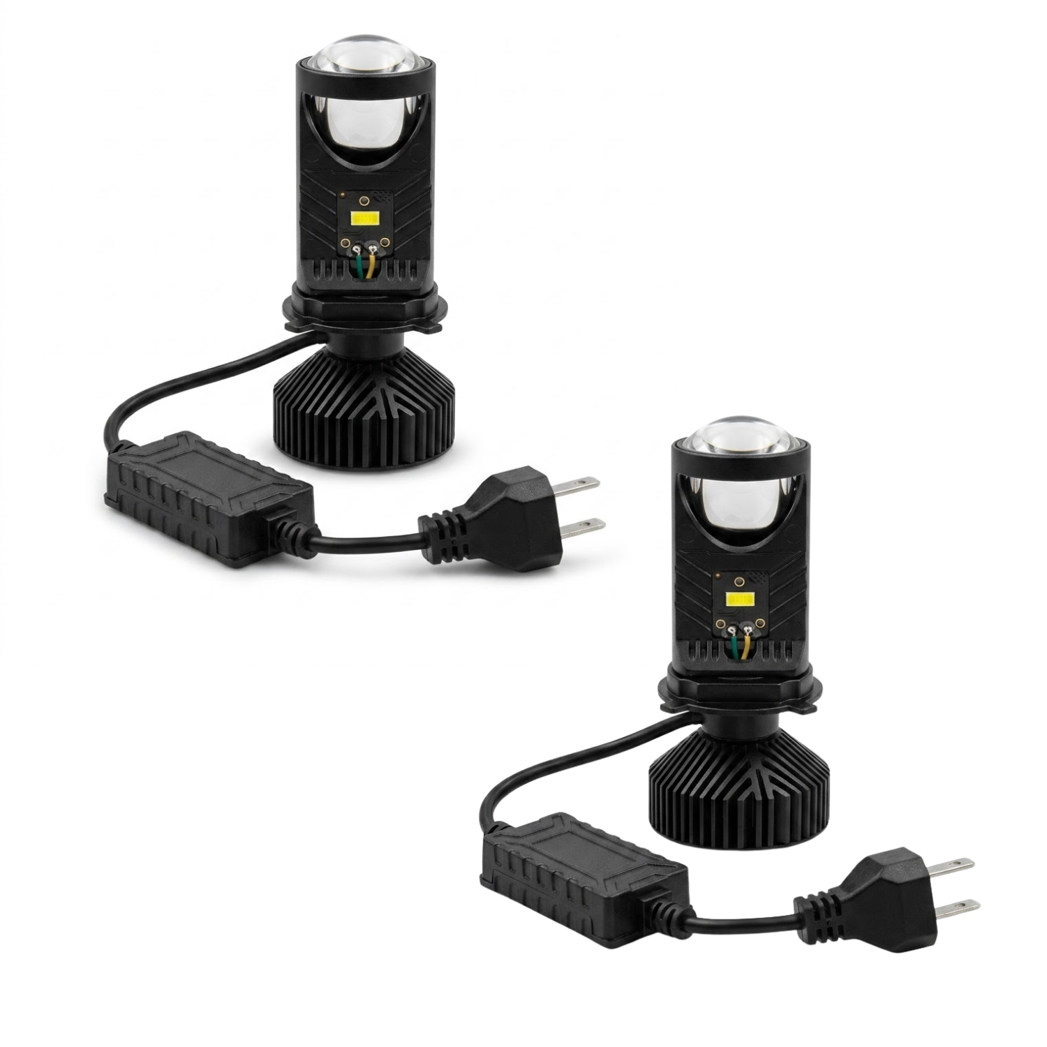 Par de Faros Led H4 Alta y Baja 8000LM con lupa