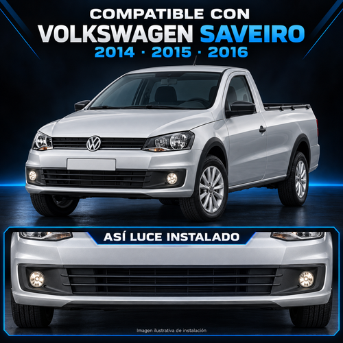 Kit de Faros de Niebla con Focos para Volkswagen Saveiro 2014 a 2016