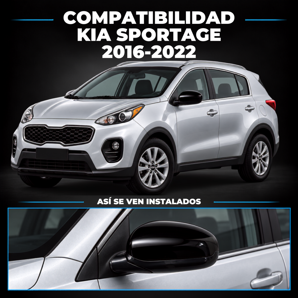 Par de Espejos Eléctricos para Kia Sportage 2016 a 2022 de 3 Pines
