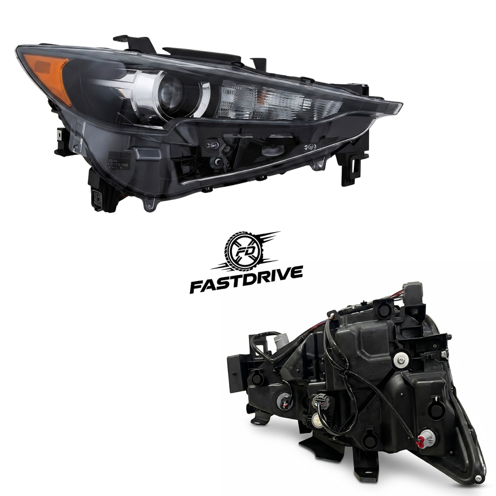 Par De Faros Para Mazda Cx5 2018 A 2021 Con Lupa Fondo negro