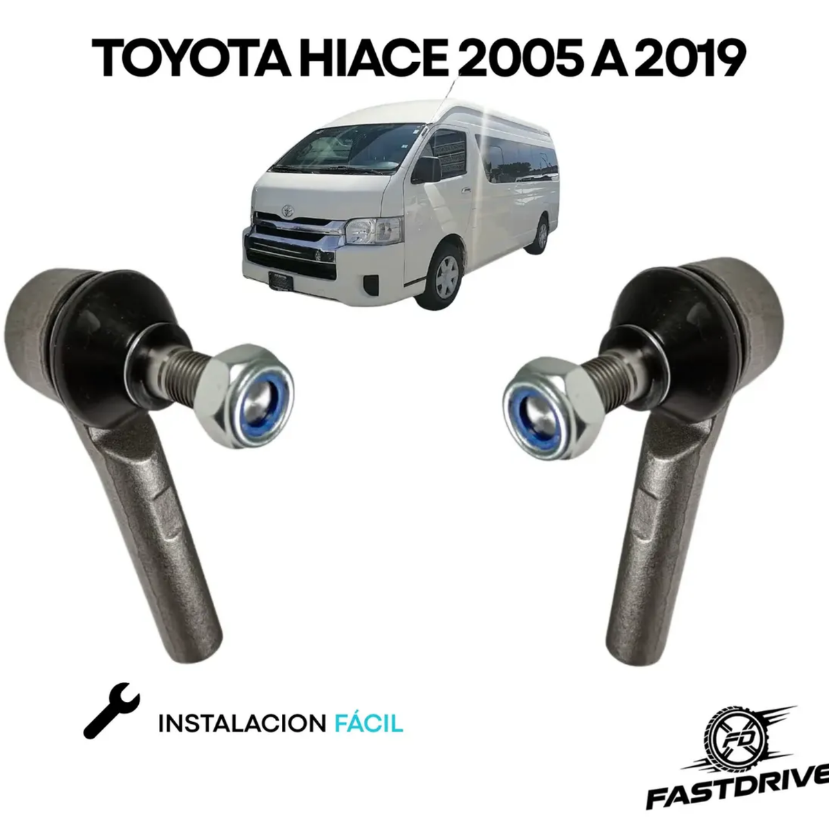 Par de Terminales de Dirección para Toyota Hiace 2.7L 2005–2019