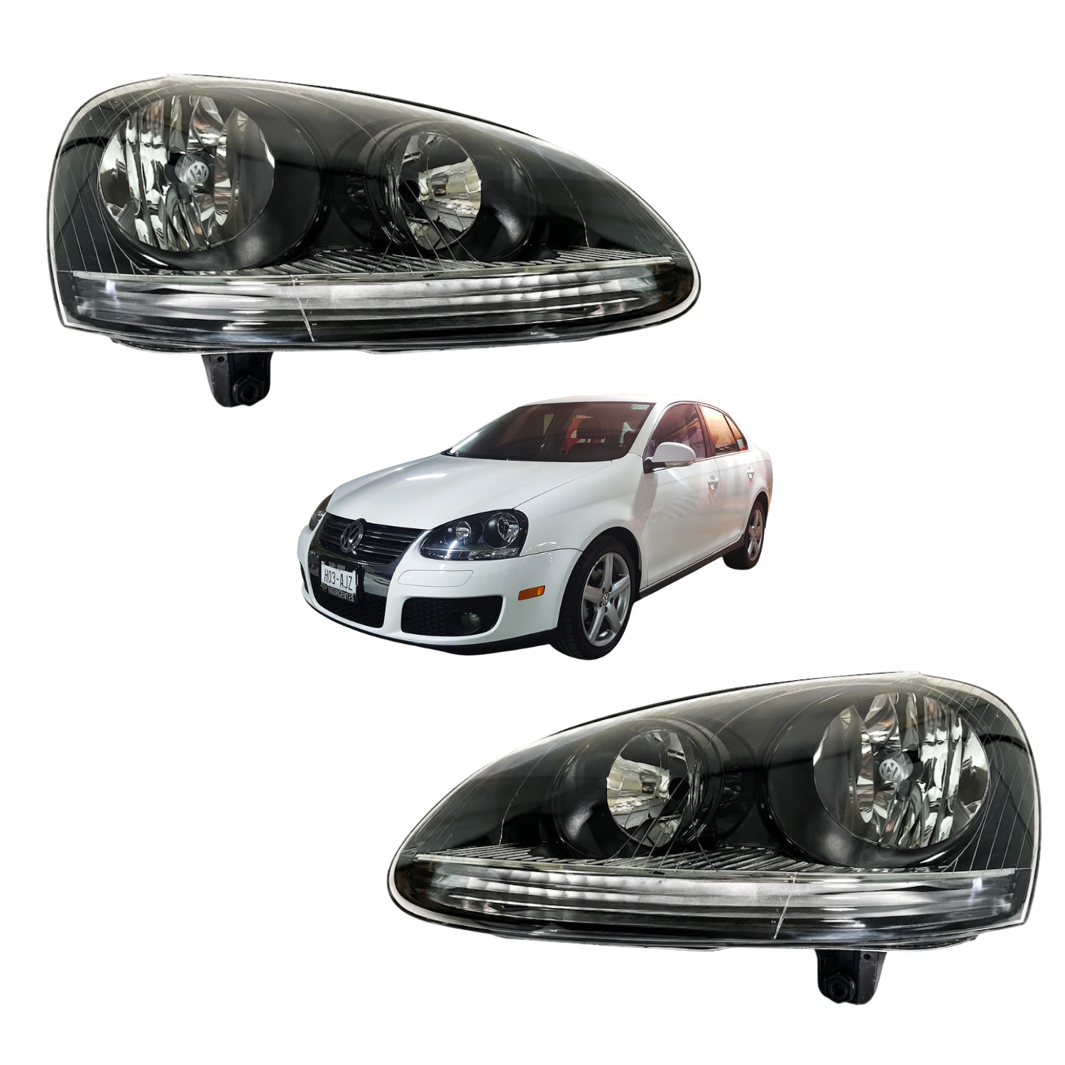 Par De Faros Negros Para Bora 2006 A 2010 Fastdrive