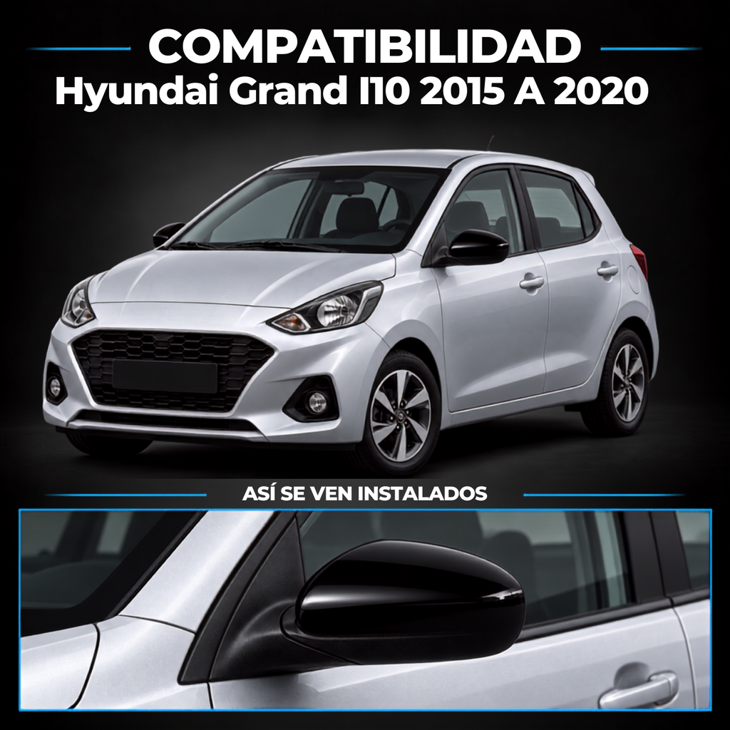 Par de Espejos Eléctricos para Hyundai Grand i10 2015 a 2020 de 3 Pines