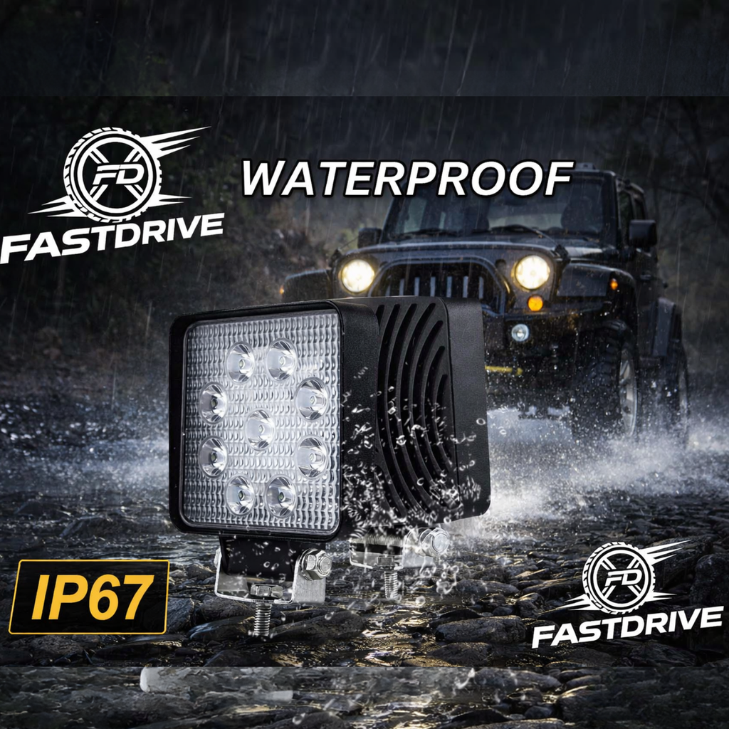 Par De Faros Led Auxiliares 100% Aluminio Disipador Grueso