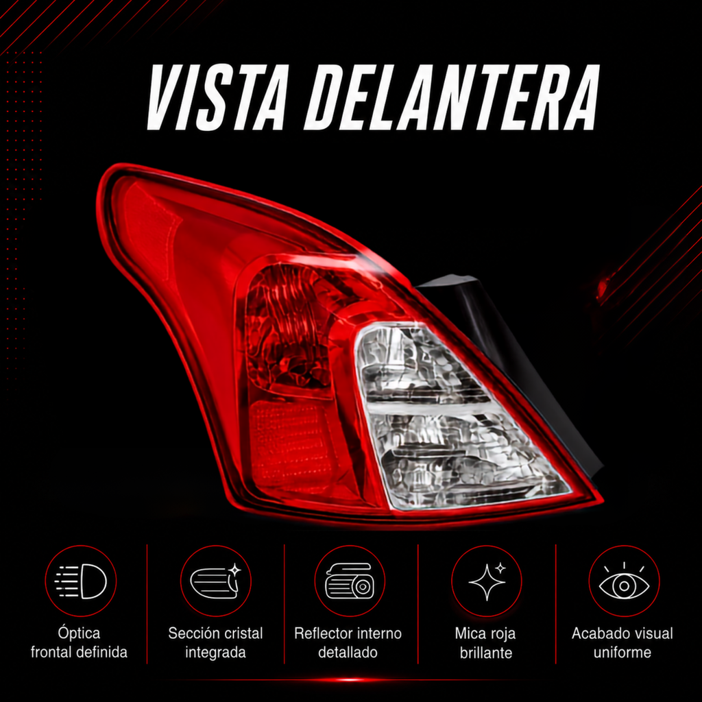 Par de Calaveras Traseras para Nissan Versa 2012–2019 y V-Drive 2020–2025