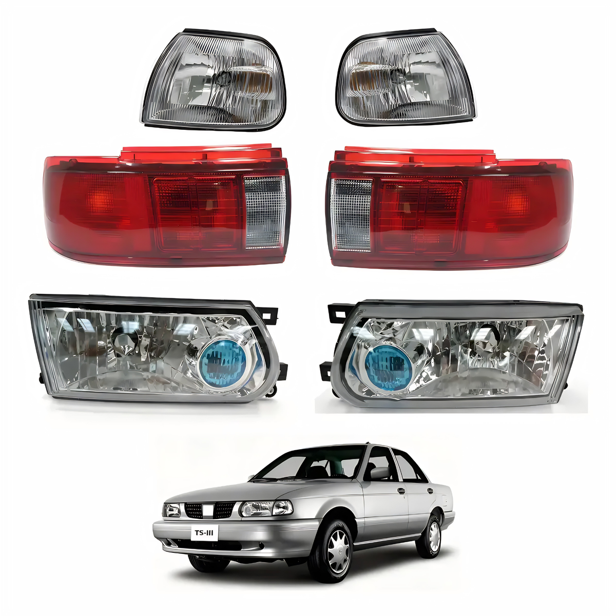 Kit de Faros, Cuartos y Calaveras para Tsuru III 2005 a 2017