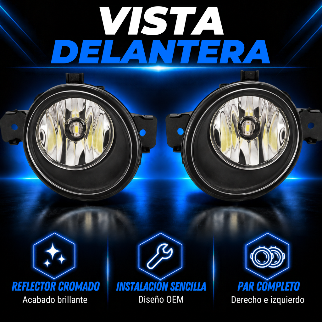 Kit Faros de Niebla con Focos LED para Nissan Versa 2012 a 2019
