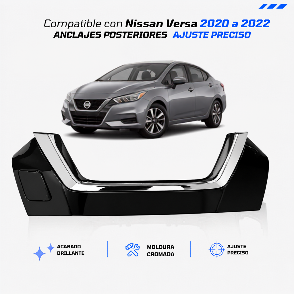 Moldura Frontal de Parrilla con Tapa para Nissan Versa 2020–2022