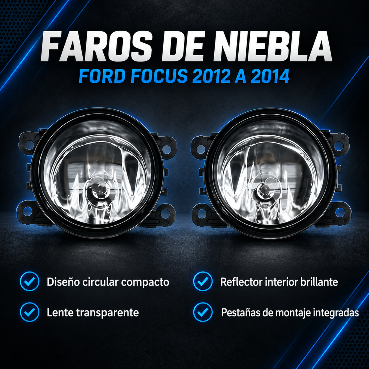 Kit de Faros de Niebla para Focus 2012 a 2014 Tipo Original