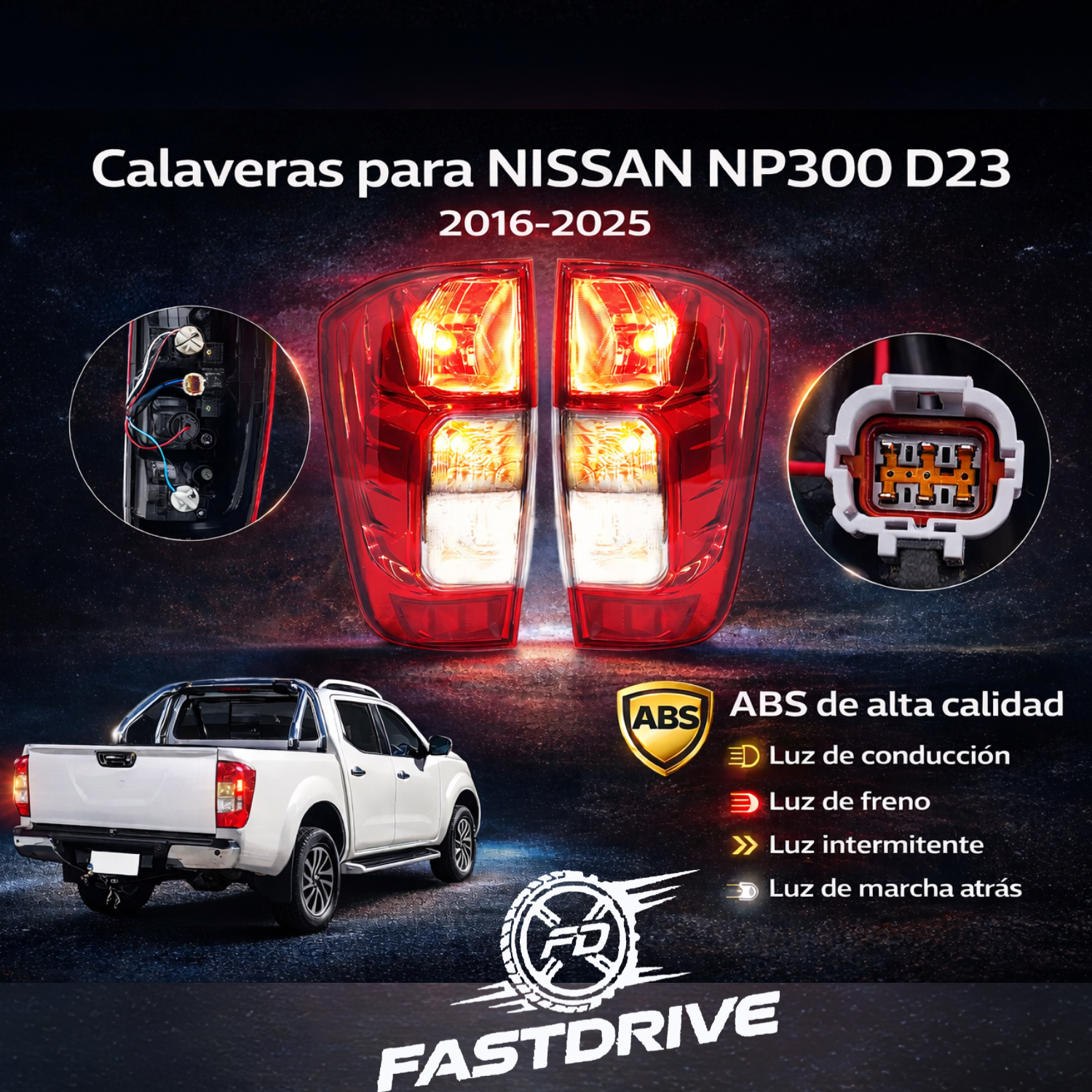 Par Calaveras Nissan Navara Np300 D23 2016 A 2025 Con Arnes