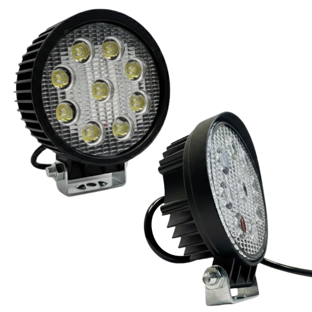 Par Faros Led Redondo 100% Aluminio Disipador Grueso