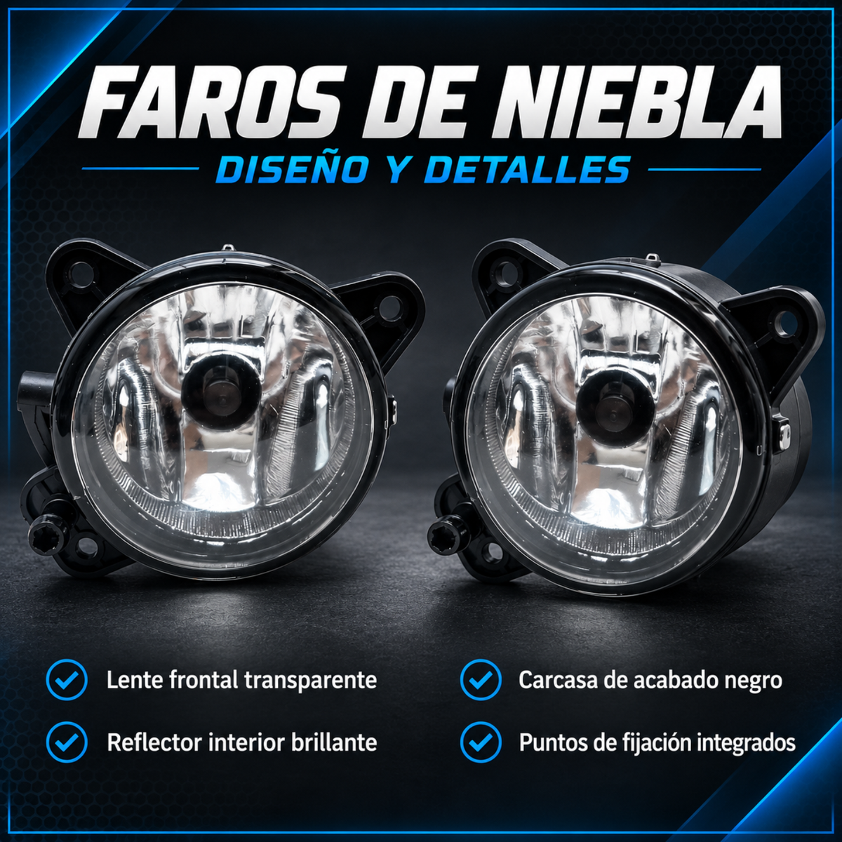Kit de Faros de Niebla para Gol 2008 a 2012 Tipo Original con Focos