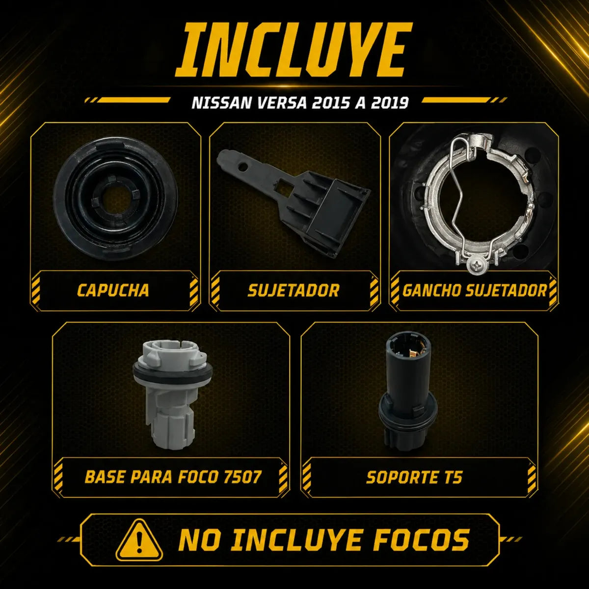 Par De Faros Delanteros para Nissan Versa 2015 A 2019 | compatibles con V-Drive 2020 a 2025 | Calidad OEM Tipo original | Fastdrive