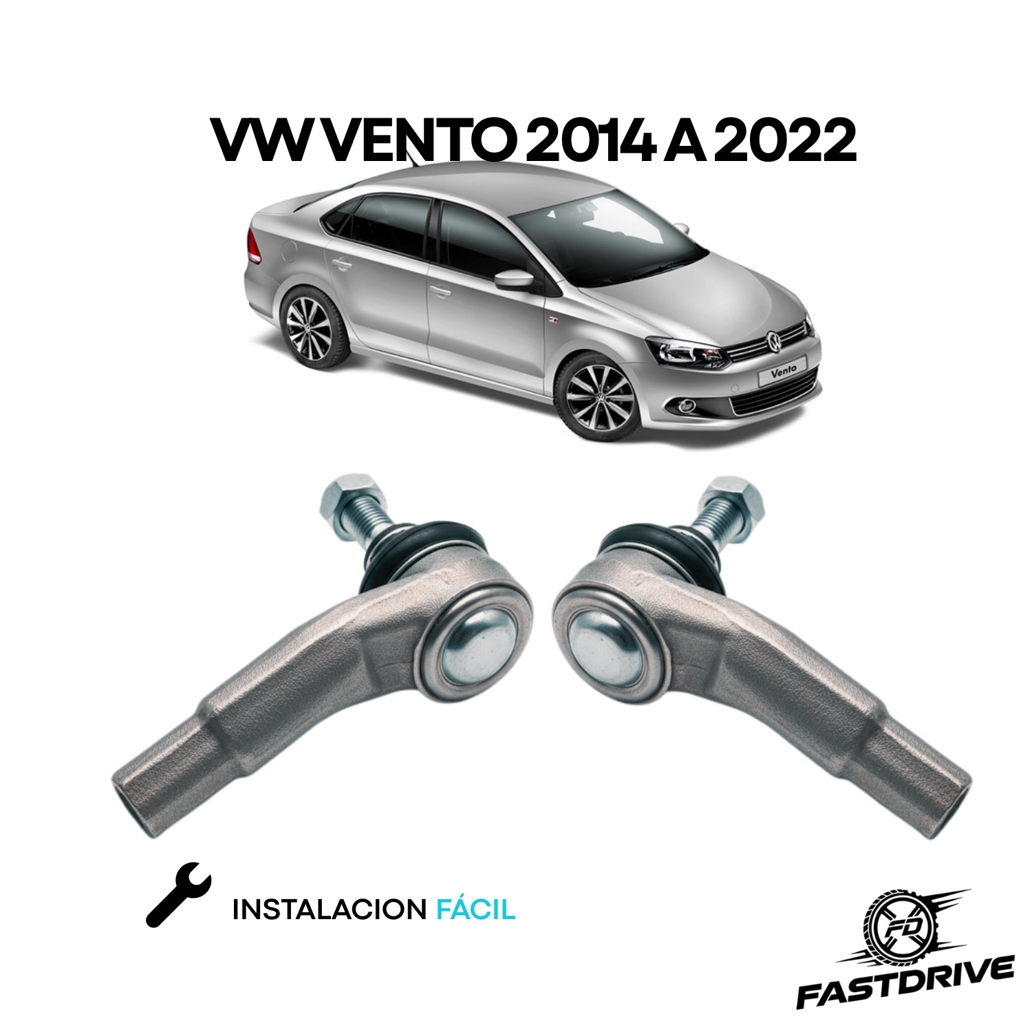 Kit 2 Terminales De Dirección Vw Vento 2014 A 2022 Izq/der