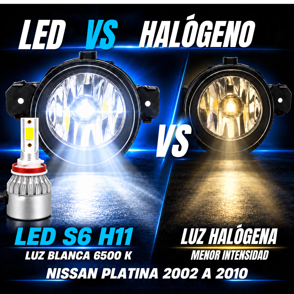 Par de Faros de Niebla LED para Nissan Platina 2002 a 2010