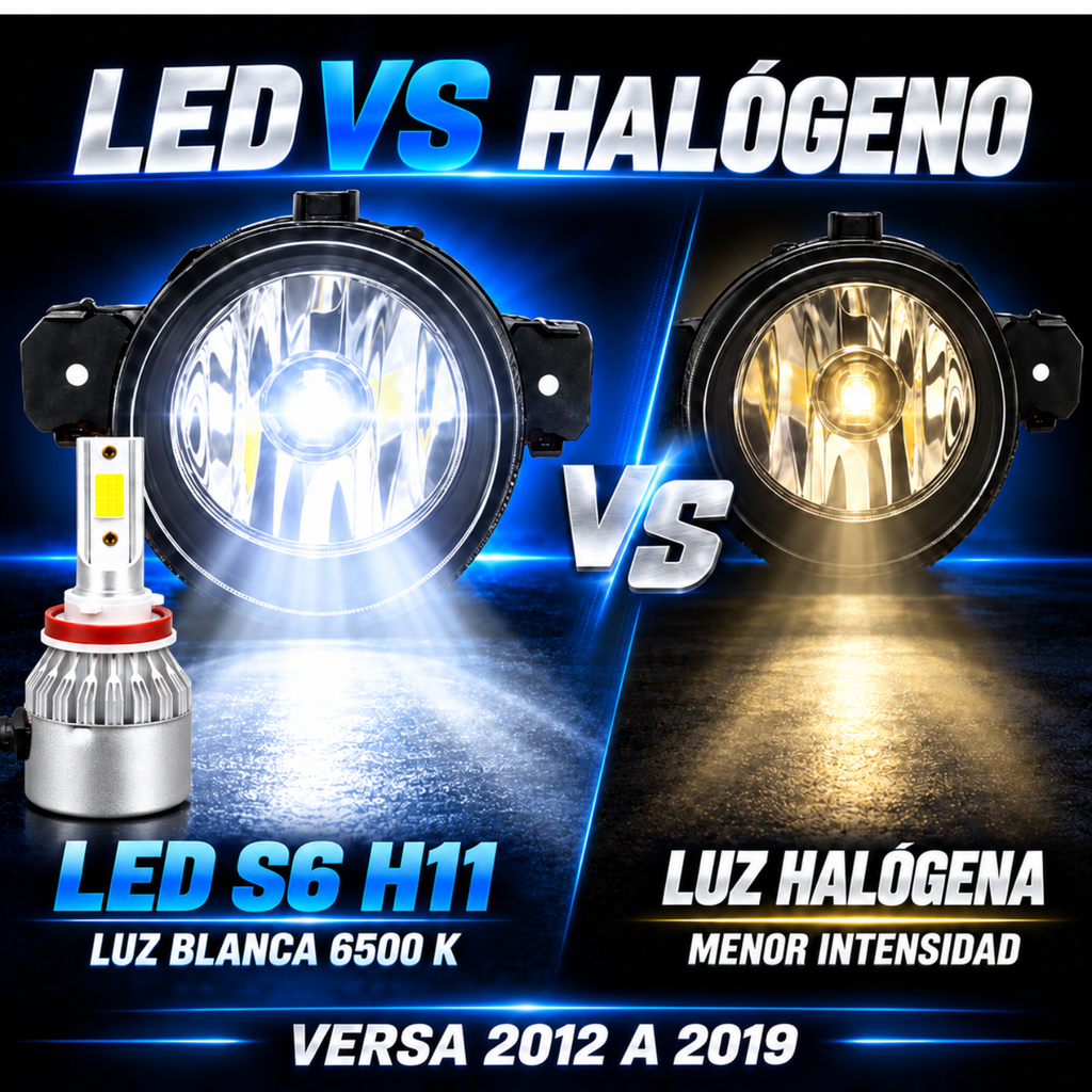 Kit Faros de Niebla con Focos LED para Nissan Versa 2012 a 2019