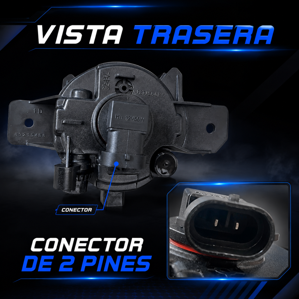 Par de Faros de Niebla para Versa 2012 a 2019 y Sentra 2013 a 2017