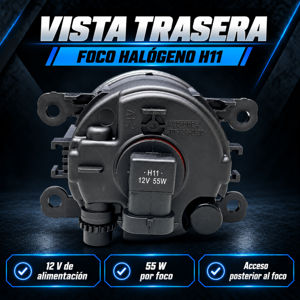 Kit de Faros de Niebla Tipo Original para Nissan Urvan NV350 2013 a 2018