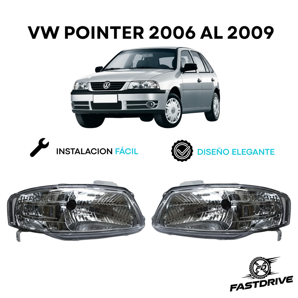 Par De Faros Delanteros Pointer 2006 A 2009 F/crom Fastdrive
